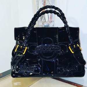 Authentic VALENTINO HISTOIRE BRAIDED SATCHEL BAG